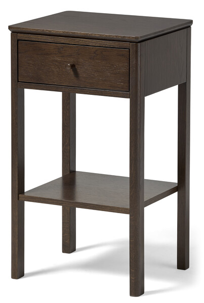 Tova - Sängbord med 1 låda, 40x37x70 cm - Brun