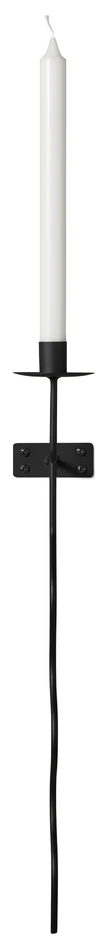 Curve - Ljusstake, L14 B7 H50 cm - Svart