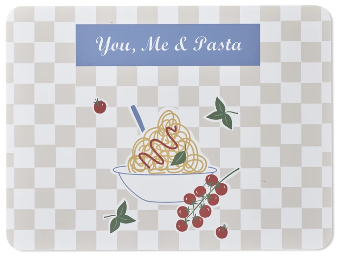You me and pasta, Tablett i plast, 30x40 cm