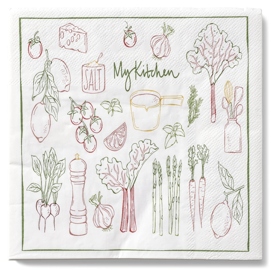 My kitchen - Servett, 33x33 cm, 20-pack - Flerfärgad