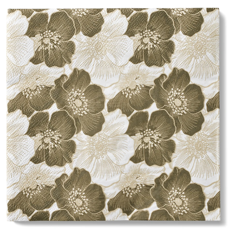 Vivienne - Servett, 33x33 cm, 20-pack - Brun