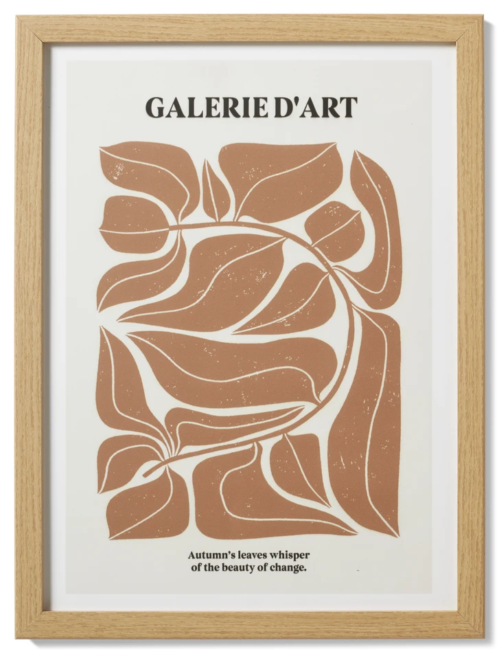 Galerie d'art - Tavla, L30 B40 cm - Orange