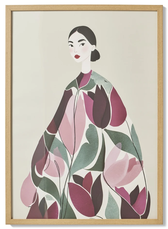 Tulip - Tavla, L50 B70 cm - Flerfärgad
