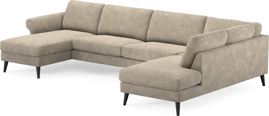 Bridge - 3-sits soffa med schäslong vänster och divan höger - Beige