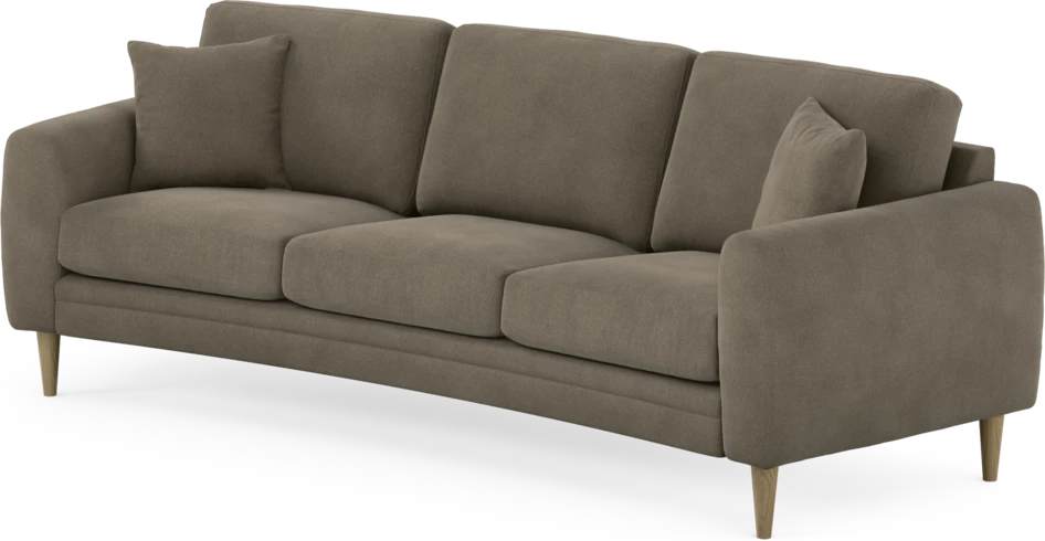 Eden - 3-sits soffa svängd - Beige