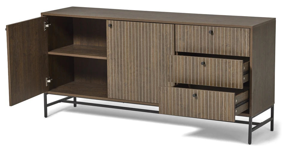 Tino - Skänk, 158x40x75 cm - Brun