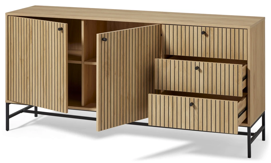 Tino - Skänk, 158x40x75 cm - Beige