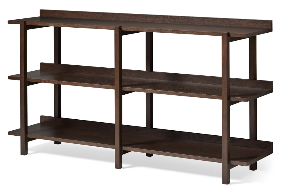 Sigrun - Hylla med 3 hyllplan, 150x35x80 cm - Brun