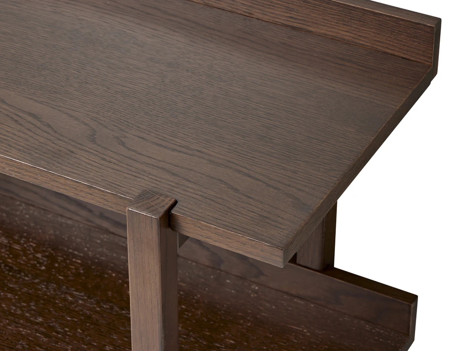 Sigrun - Hylla med 3 hyllplan, 150x35x80 cm - Brun