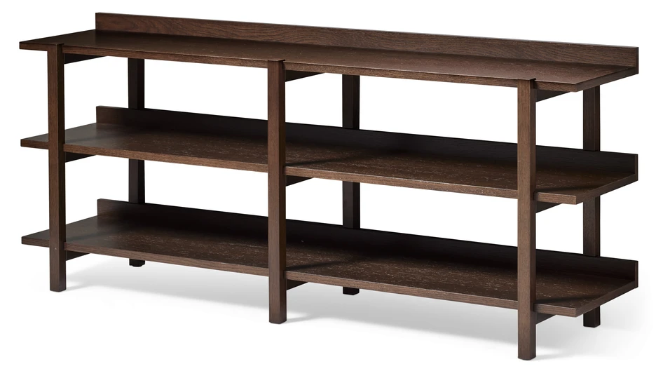 Sigrun - Hylla med 3 hyllplan, 150x35x64 cm - Brun