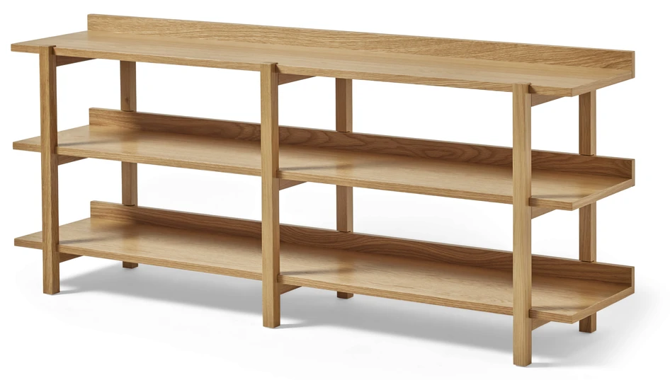 Sigrun - Hylla med 3 hyllplan, 150x35x64 cm - Beige