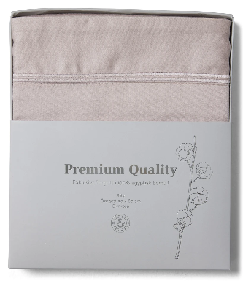Ritz - Premium Quality - Örngott i egyptisk bomullssatin, 50x60 cm - Rosa