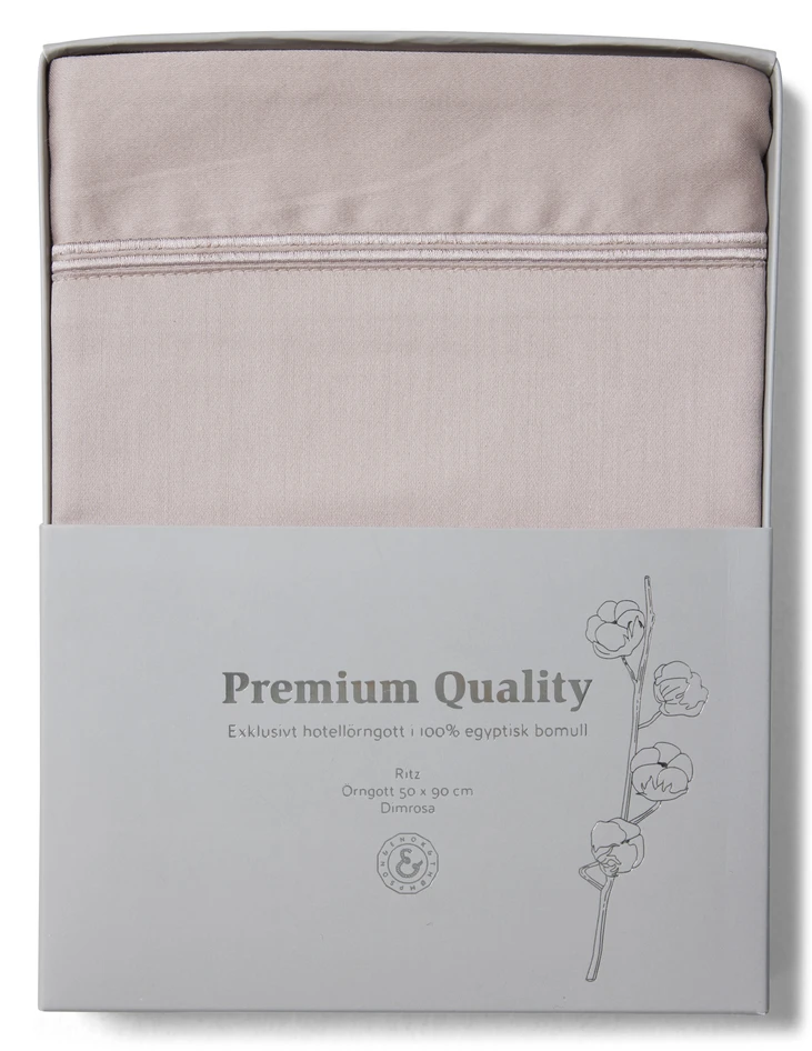 Ritz - Premium Quality - Örngott till hotellkudde i egyptisk bomullssatin, 50x90 cm - Rosa