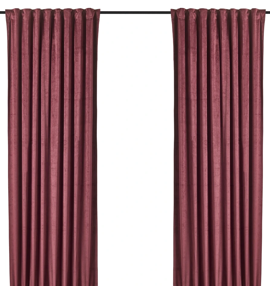 Gabrielle  - Gardin, 2-pack, 135x250 cm - Röd