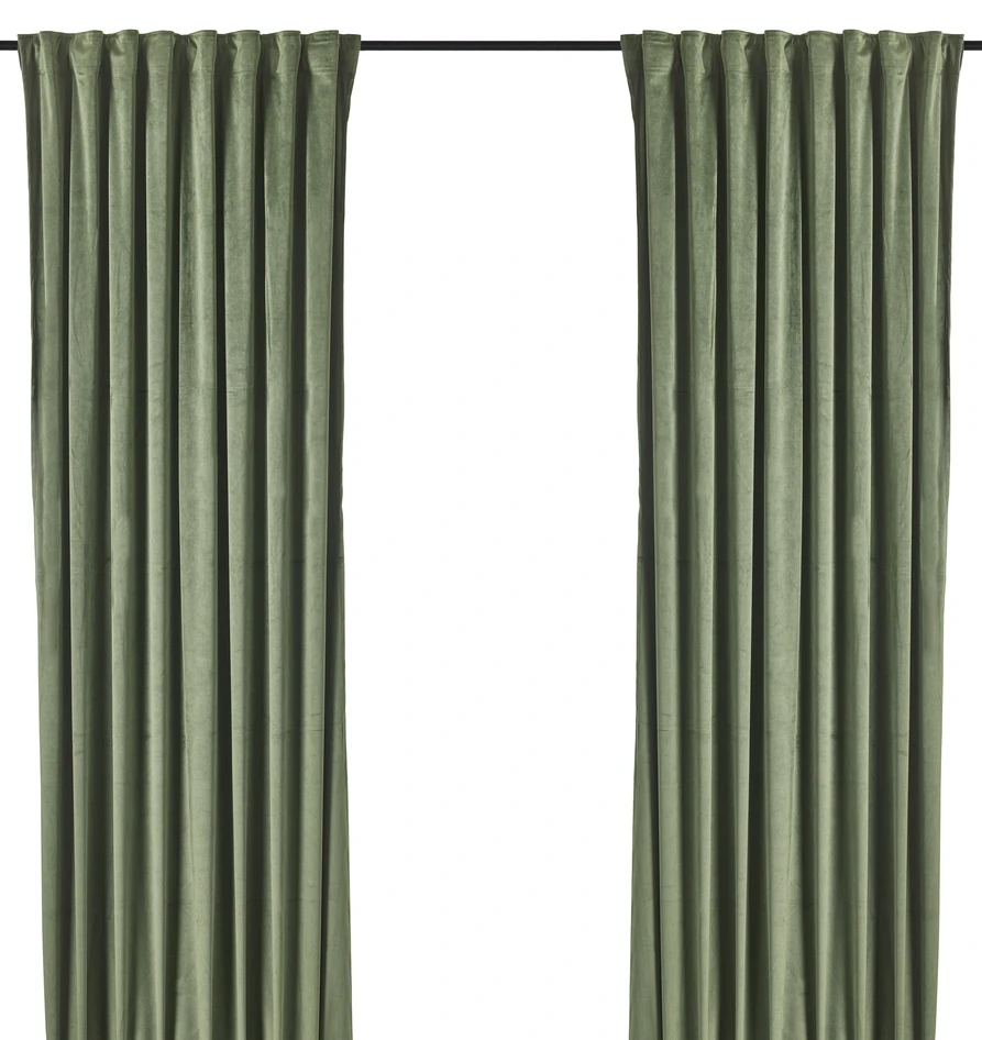 Gabrielle  - Gardin, 2-pack, 135x250 cm - Grön