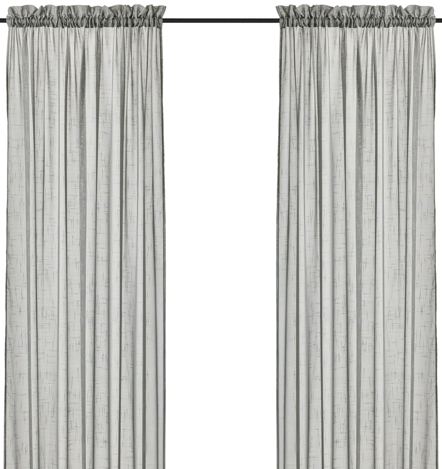 Cecilia - Gardin, 2-pack, 135x250 cm - Grön