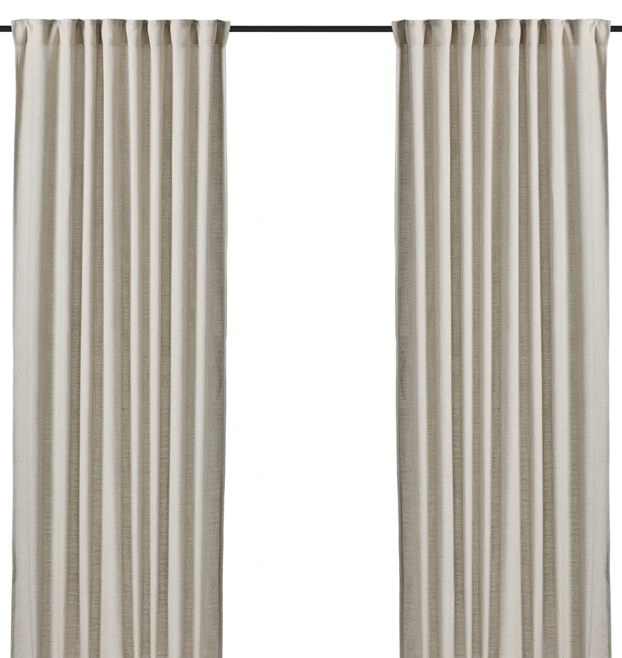 Lina - Gardin, 2-pack, 140x250 cm - Beige