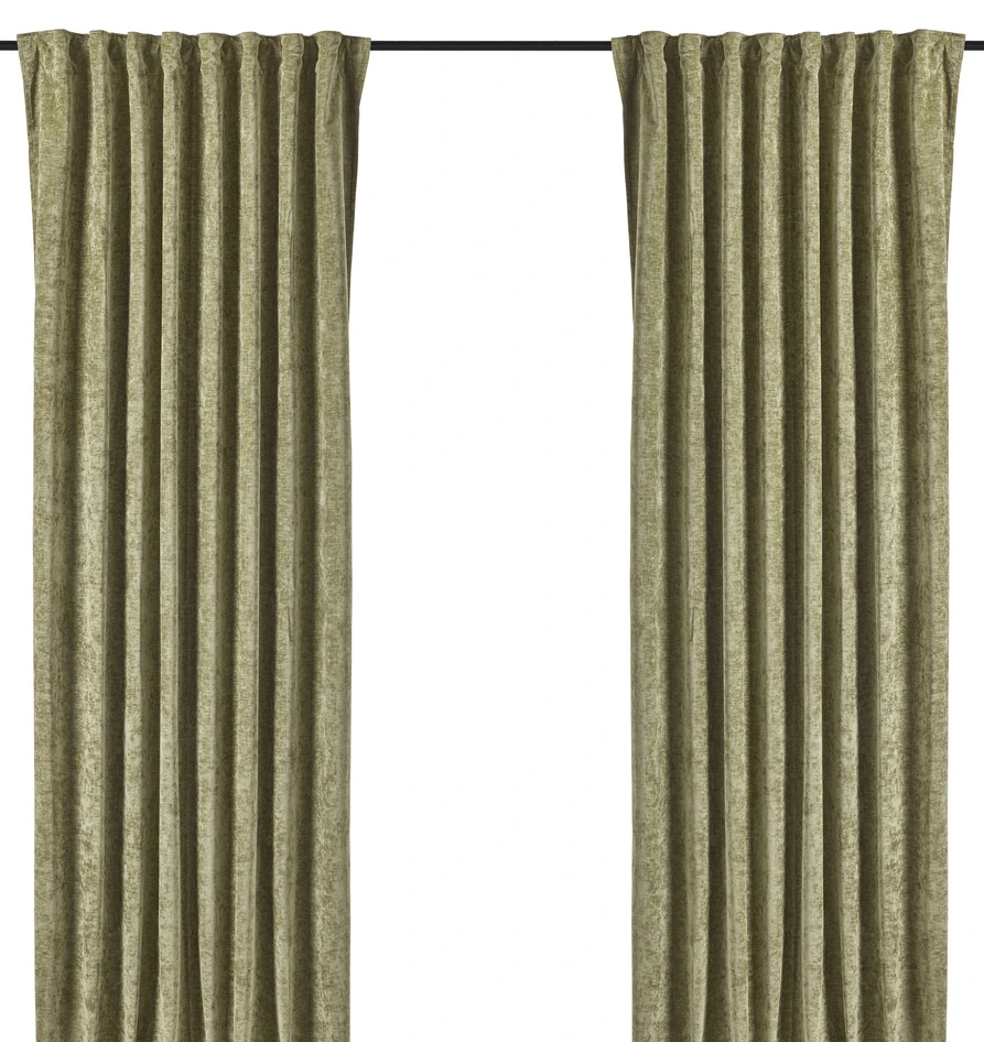 Carla - Gardin, 2-pack, 140x300 cm - Grön