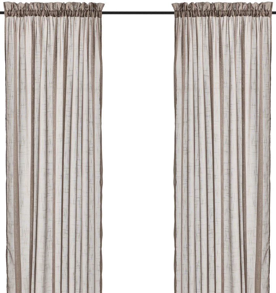 Cecilia - Gardin, 2-pack, 135x250 cm - Brun