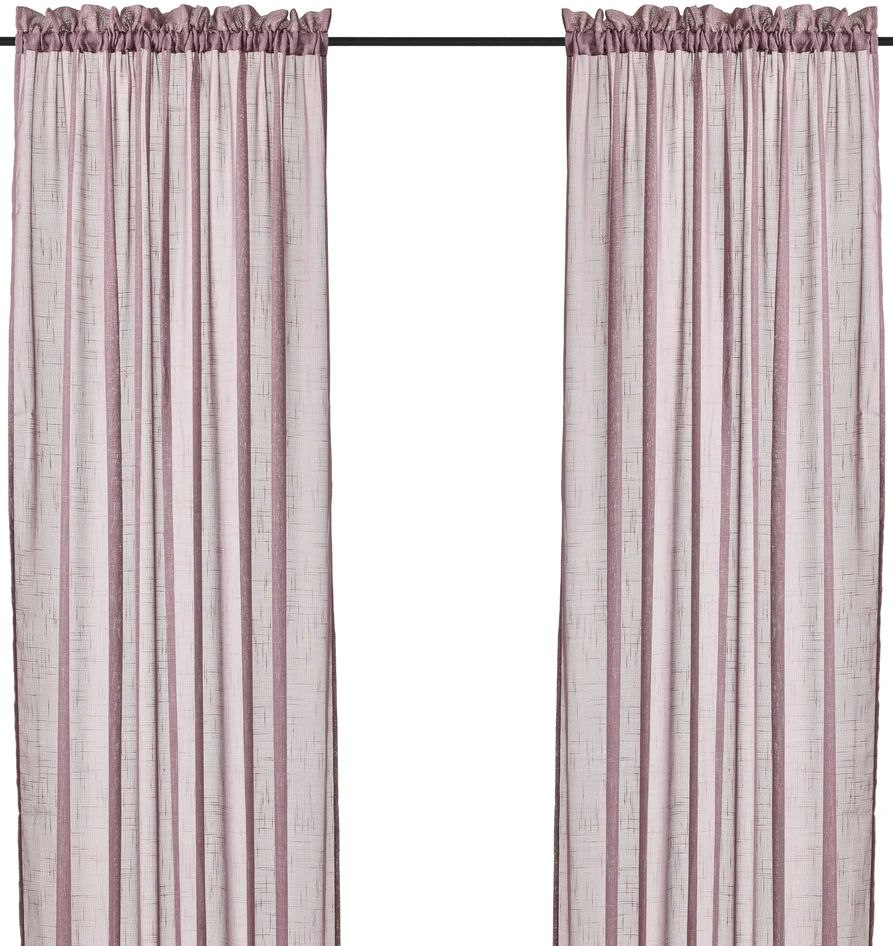 Cecilia - Gardin, 2-pack,135x250 cm - Rosa