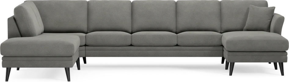Eden - 3-sits soffa med divan vänster och schäslong höger - Grå