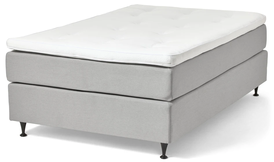 Änga Comfort - Kontinentalsäng, enkelsäng med bäddmadrass - Grå