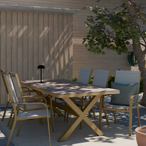 Monza - Utegrupp med bord och 6 utekarmstolar - inspiration