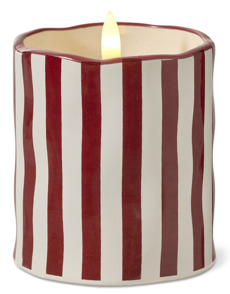 Blinka - LED-ljus, H10,8 Ø8,5 cm, 2xAA batterier ingår ej - Röd