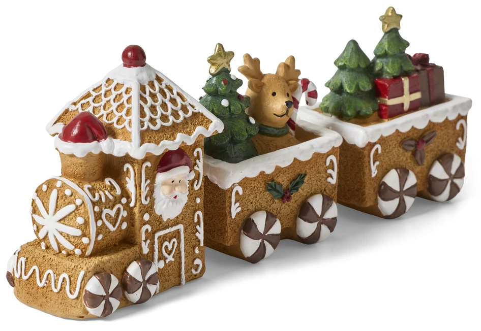 Pepparkakståg - Pepparkakståg, L20,5 H9 cm - Flerfärgad