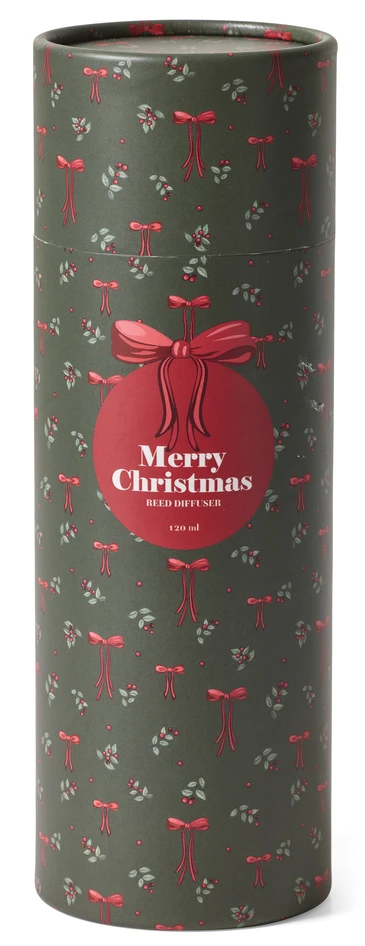 Merry Christmas - Doftpinne, H23 Ø8 cm - Grön
