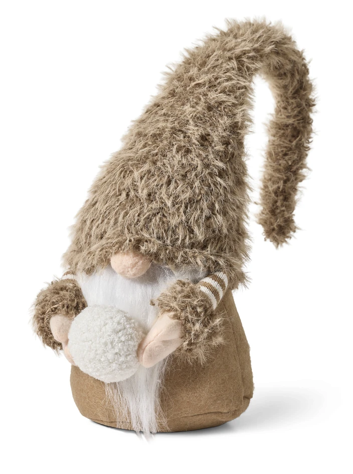 Arne - Tomte, L17 B14 H60 cm - Brun