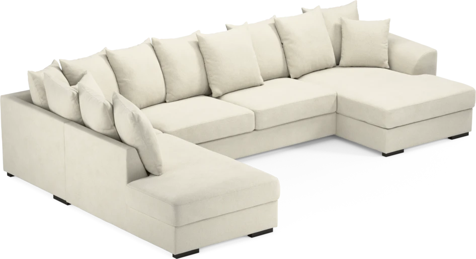 Town - 3-sits soffa med divan vänster och schäslong höger - Vit