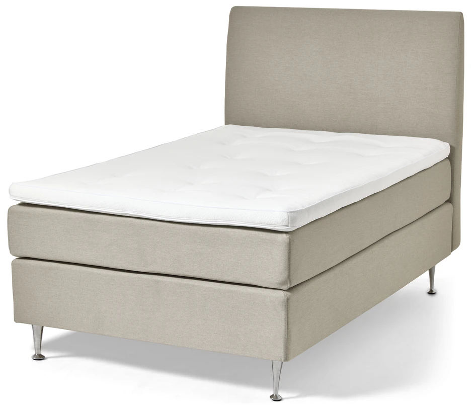 Änga - Kontinentalsäng, enkelsäng med bäddmadrass - Beige