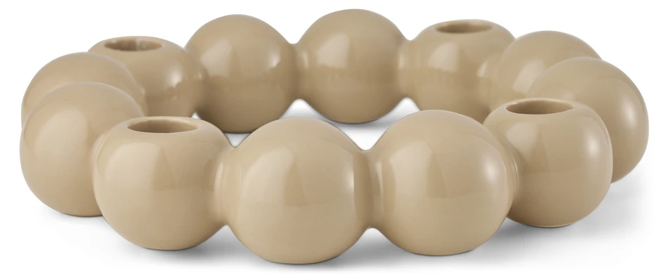 Bridget - Ljusstake, H4,5 Ø21,5 cm - Beige