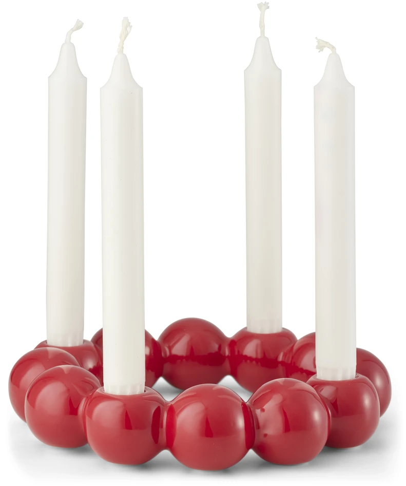 Bridget - Ljusstake, H4,5 Ø21,5 cm - Röd