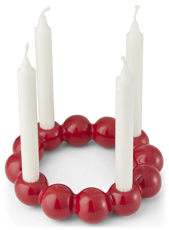Bridget - Ljusstake, H4,5 Ø21,5 cm - Röd