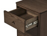 Tova - Sängbord med 3 lådor, 40x37x70 cm - Brun