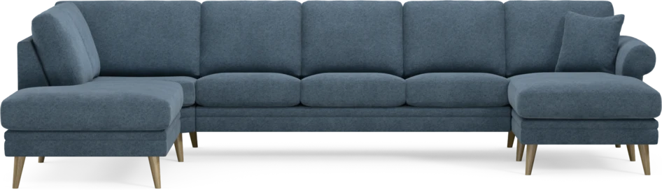 Eden - 3-sits soffa med divan vänster och schäslong höger - Blå