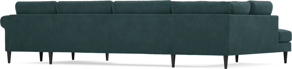 Bridge - 3-sits soffa med divan vänster och schäslong höger - Blå