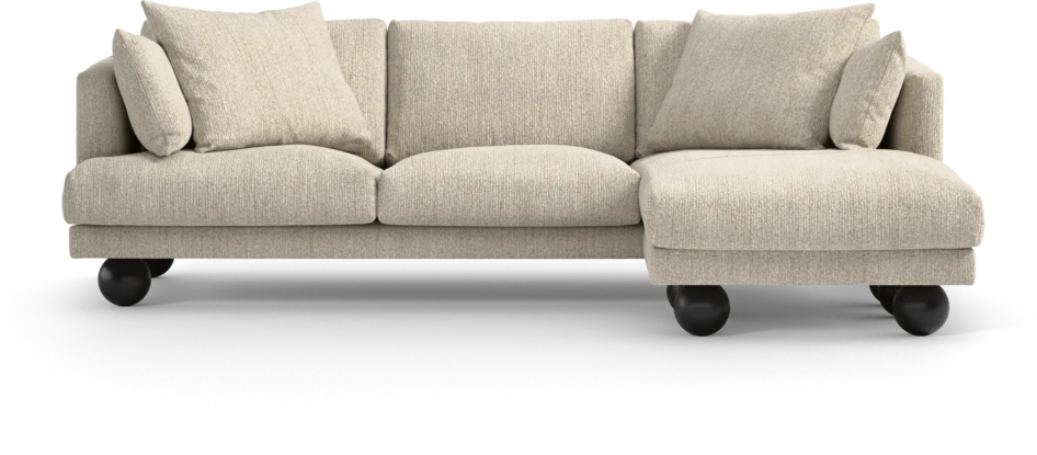 Harper - 4-sits med schäslong höger  - Beige