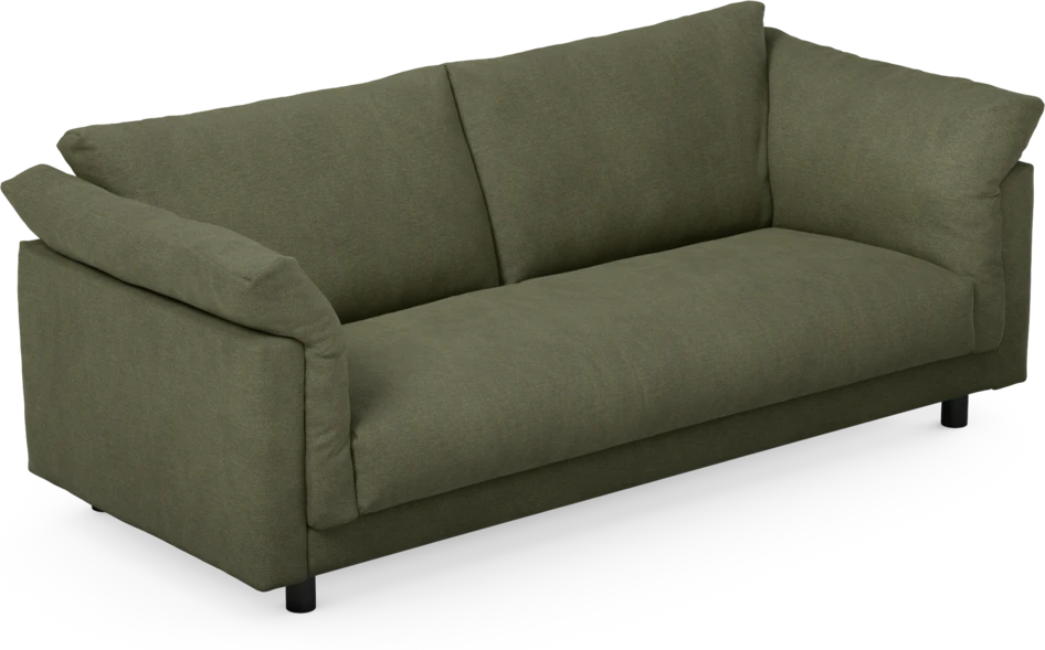 Cherrie - 2,5-sits soffa, hel dyna, fast klädsel - Grön