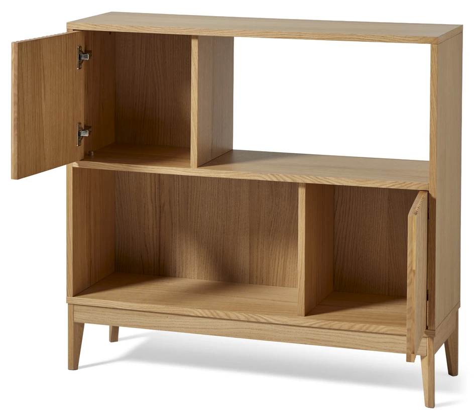 Astrid - Hylla med 2 hyllplan/dörrar, 100x33x93,5 cm - Beige