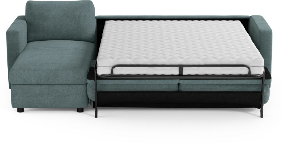 Lindö - Bäddsoffa 2,5-sits med schäslong, vändbar - Blå