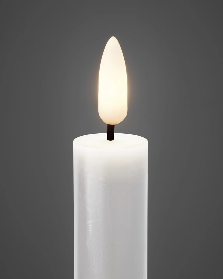 Skimra - LED-ljus, 2-pack, H37,5 Ø2,4 cm, exkl batteri 2xAAA, timerfunktion - Vit
