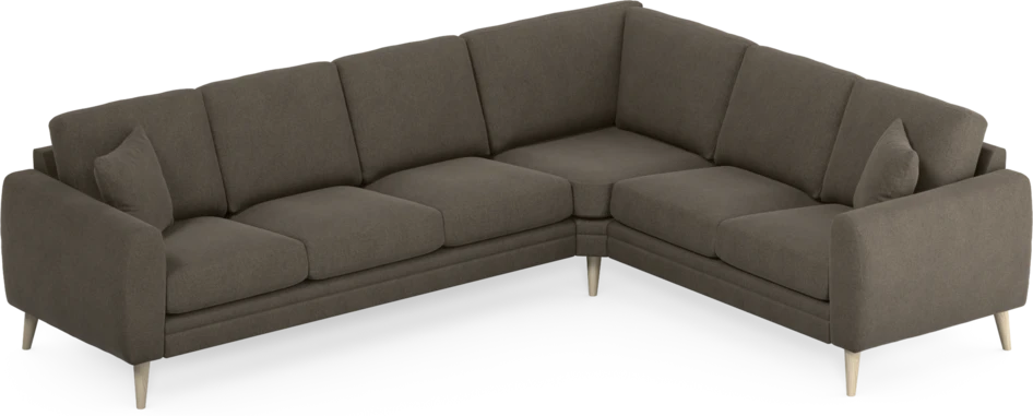Eden - Hörnsoffa, 3+2-sits - Brun
