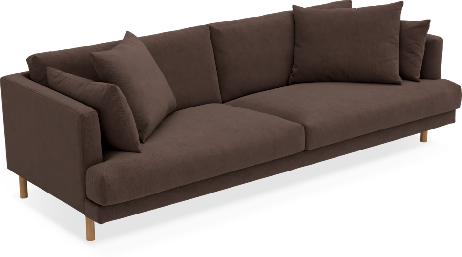 Harper - 4-sits soffa - Brun