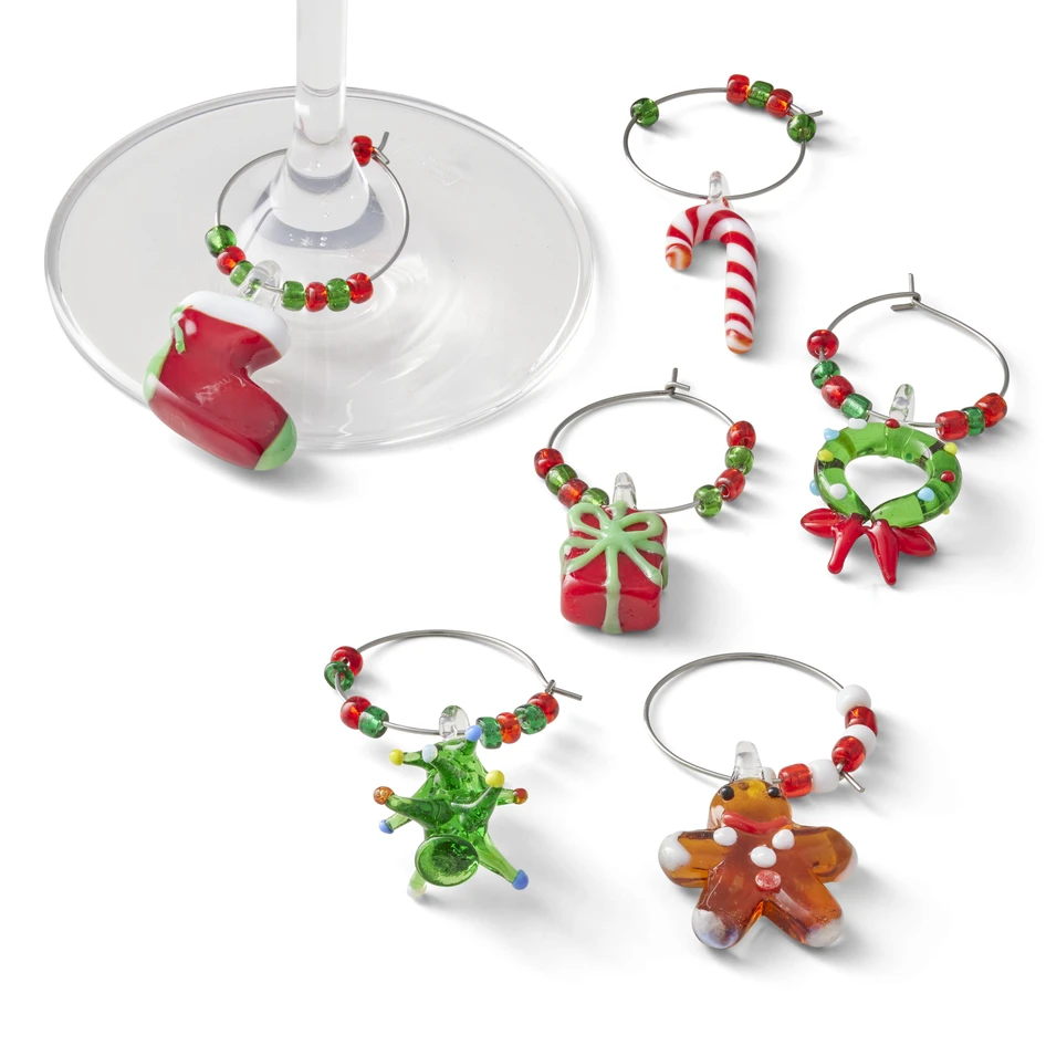 Cinell - Glasmarkörer 6-pack, L 18 H 2cm - Flerfärgad