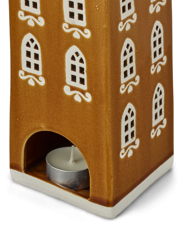 Ginger - Ljuslykta, H25 B9,5 cm - Brun