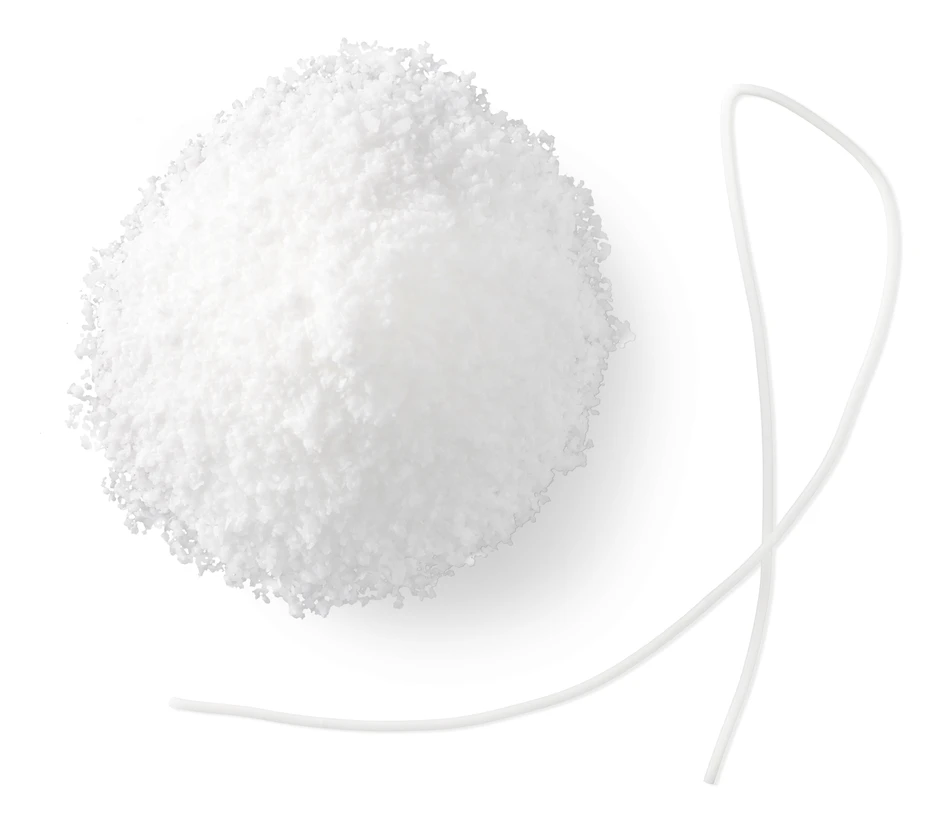 Pudra - Ljusvaxpulver, H22,3 B13,1 cm, brinntid 28h - Vit