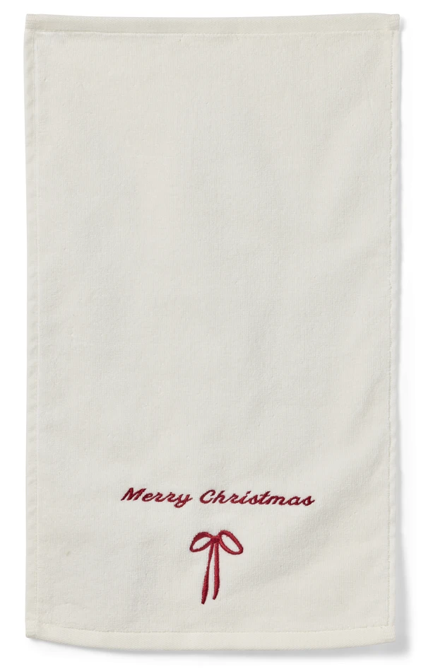 Merry Christmas - Gästhandduk 2-pack, 30x50 cm - Vit